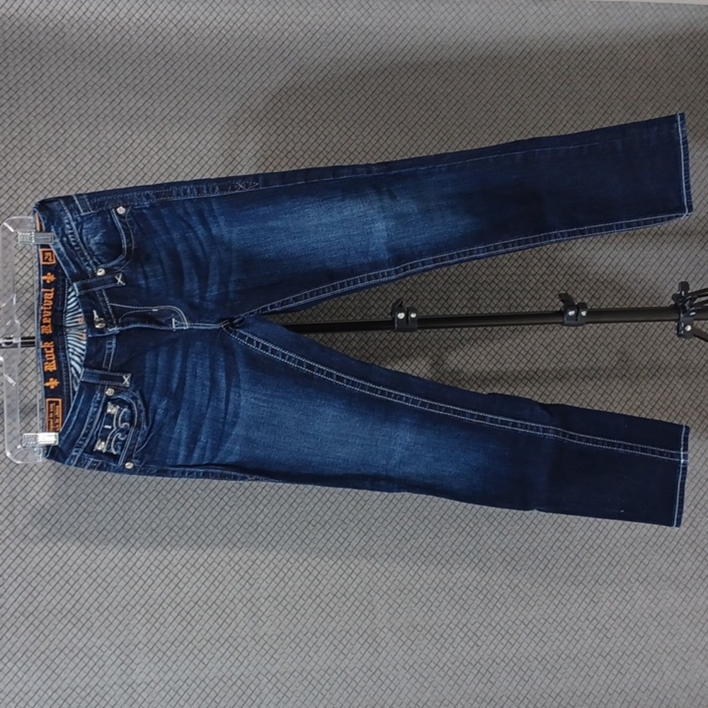 Rock Revival Size 28 Dark Wash Denim Skinny Jeans